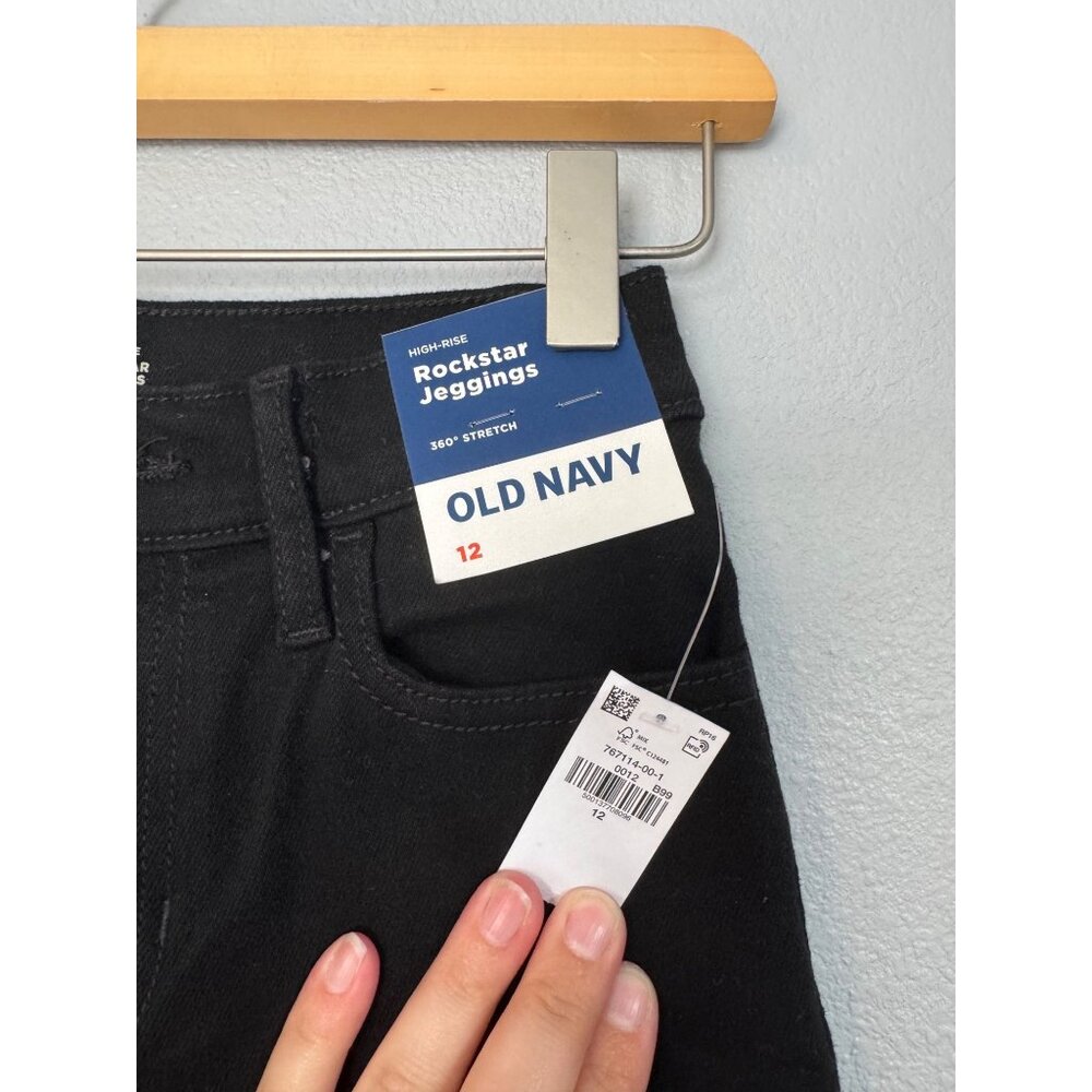 NWT Old Navy Bundle Of Girls Jeans, Long Sleeve Blouses, Black Leggings Sz 10-12 - Picture 10 of 13